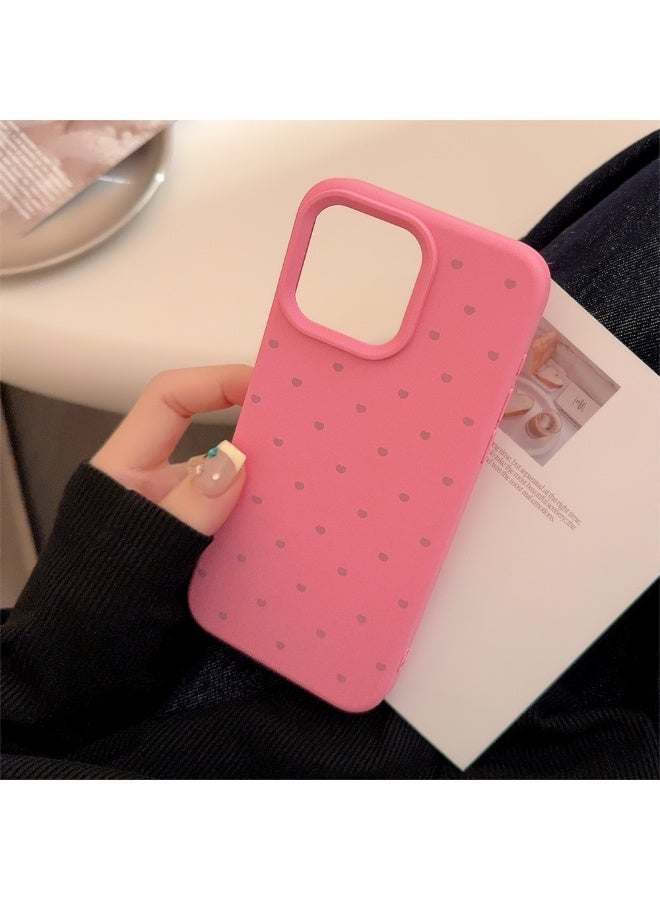 NIBEMINENT Loving Kisses Protective TPU Case Cover For iPhone 16 Pro, Rose Pink