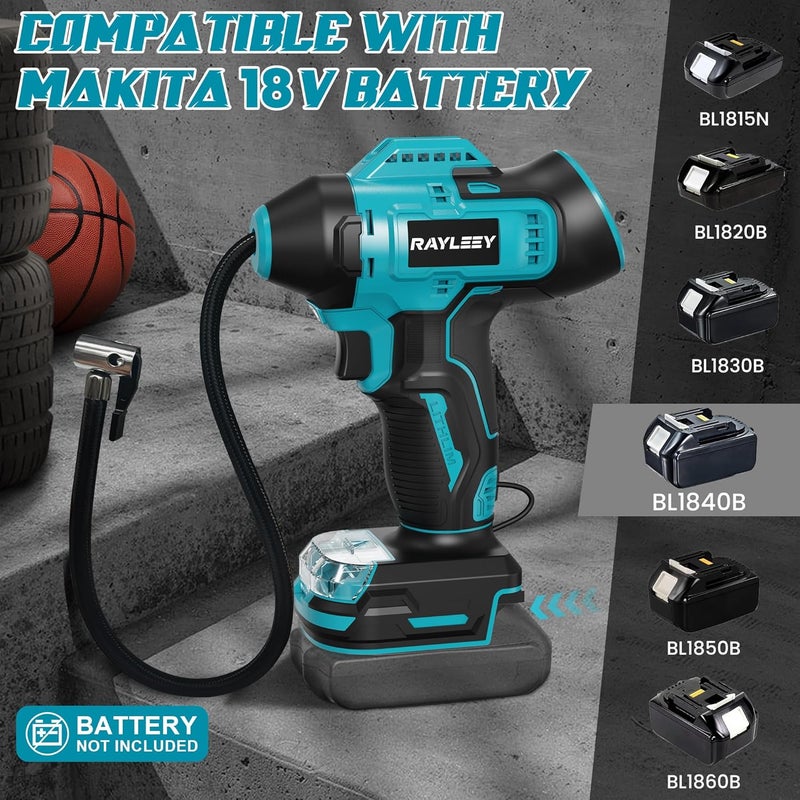 RAYLEEY Portable Tire Inflator Air Compressor - 160PSI Cordless Electric Pump with Digital Pressure Gauge - Image 5