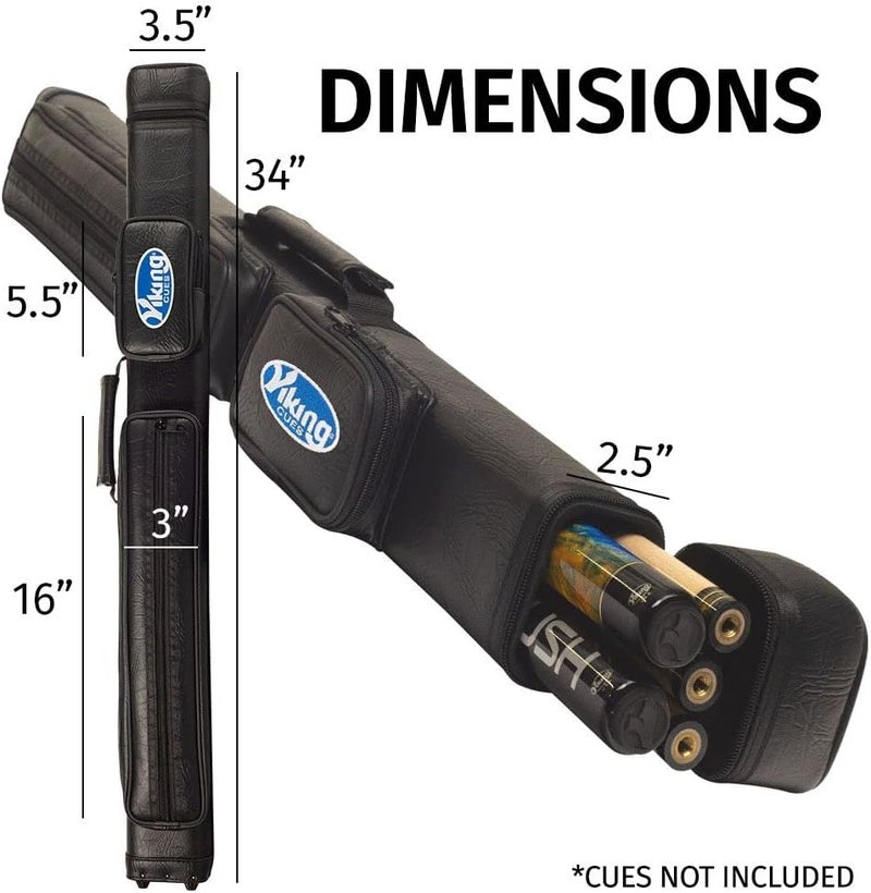 Viking Valhalla Hard Pool Cue Case, Hard Pool Stick Case with Shoulder Strap, Vinyl Shell and Felt Interior, Billiard Cue Case, Pool Cue Holder, Pool Table Accessories, Billiards Equipment - Image 3