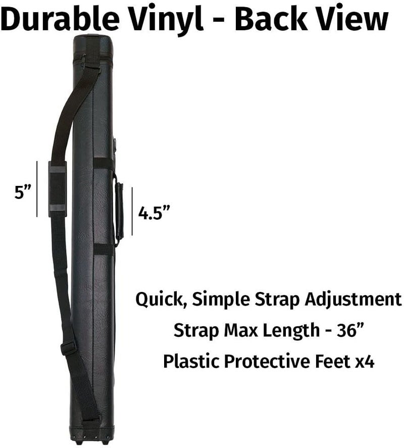 Viking Valhalla Hard Pool Cue Case, Hard Pool Stick Case with Shoulder Strap, Vinyl Shell and Felt Interior, Billiard Cue Case, Pool Cue Holder, Pool Table Accessories, Billiards Equipment - Image 5