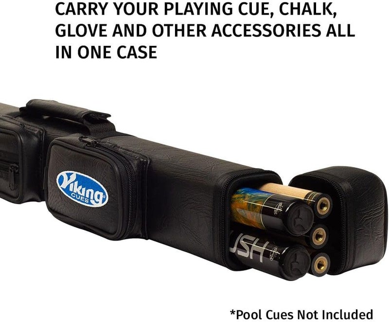 Viking Valhalla Hard Pool Cue Case, Hard Pool Stick Case with Shoulder Strap, Vinyl Shell and Felt Interior, Billiard Cue Case, Pool Cue Holder, Pool Table Accessories, Billiards Equipment - Image 4