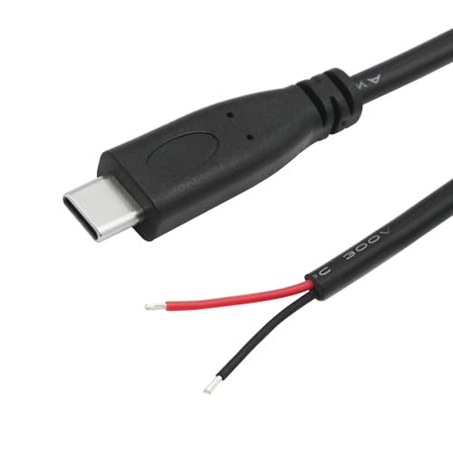 Maixbomr USB C to 2 Pin Bare Wire Open End Power Cable 3FT, 20AWG 5V USB Type C Male Plug 2 Pin Pigtail Cable, for USB Type C Equipment Installed or Replacement Repair DIY Cable(2Pcs) - Image 2