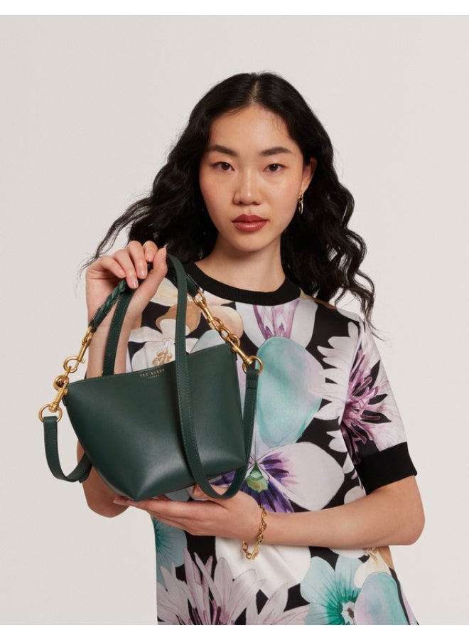 Ted Baker Weave Handle Leather Small Bucket Bag - Image 2