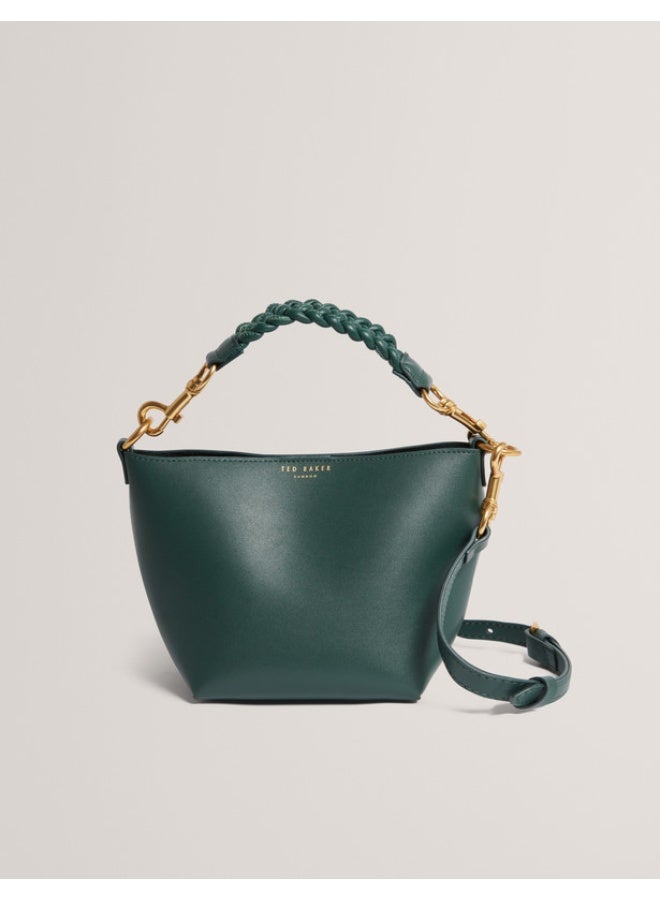 Ted Baker Weave Handle Leather Small Bucket Bag - Image 1