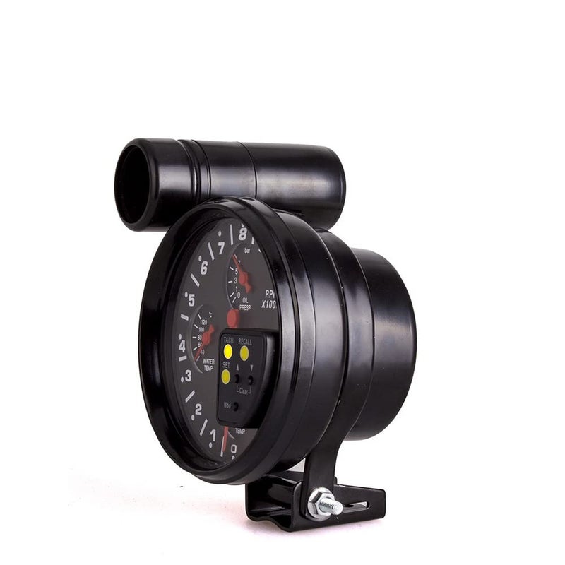 TOTMOX 5" 12V Automotive Tachometer Gauge with Shift Light and Oil/Water Temperature Pressure Gauges - Image 4