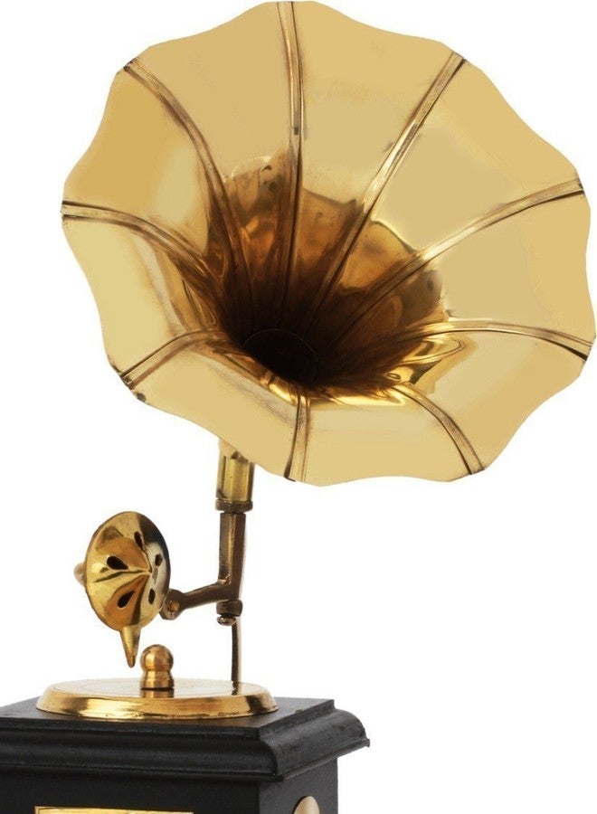 Hashcart Brass Antique Gramophone Dummy - Vintage Gramofono for Office Desk Decor, Home Décor - Shelf Living Room | Home Accents Wedding Gifts - Image 4