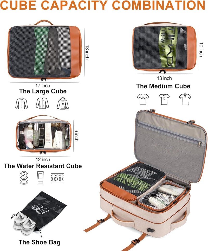 Lumesner Unisex Lumesner Travel Bussiness Laptop Backpack Carry on backpack,Travel backpack - Image 3