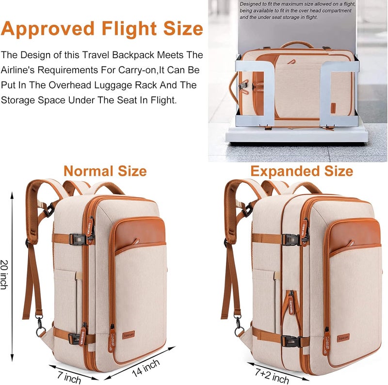 Lumesner Unisex Lumesner Travel Bussiness Laptop Backpack Carry on backpack,Travel backpack - Image 2
