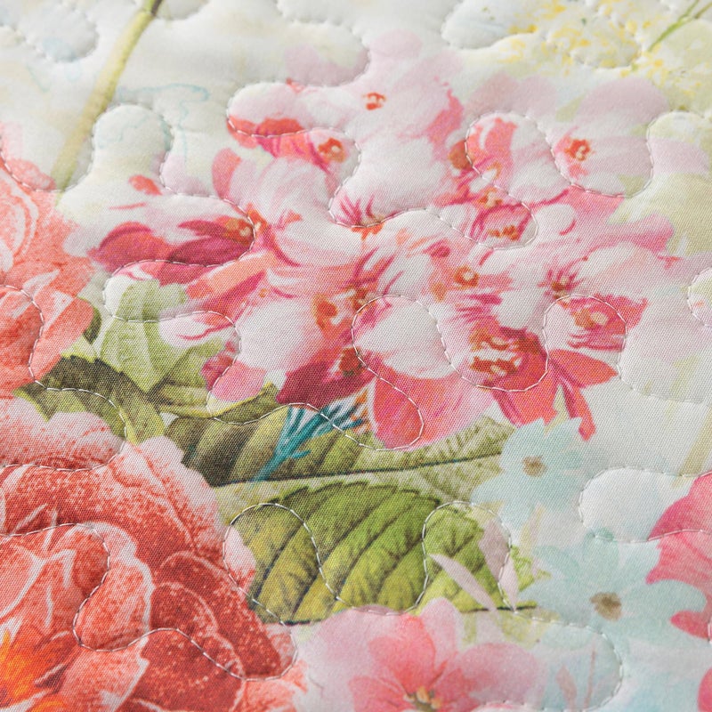 NEWLAKE Quilt Bedspread Sets- Dreamy Flowers Reversible Coverlet Set,Queen Size - Image 3