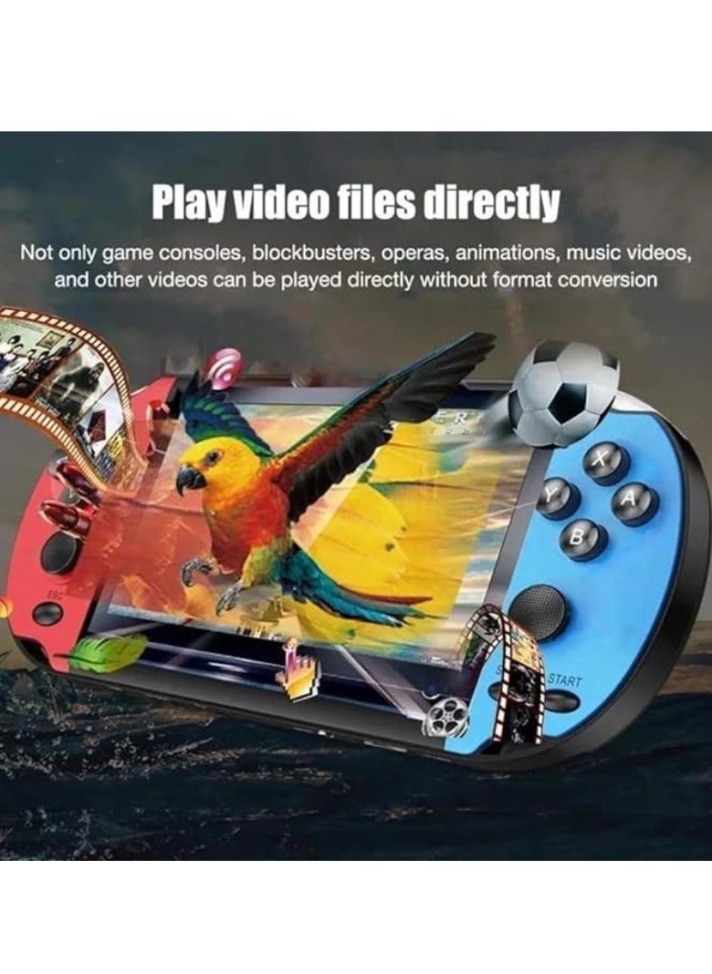 M MIAOYAN - X12 Plus 7-inch HD screen handheld portable MP5, 10,000+ free games, dual joystick nostalgic arcade game console 16GB ROM, supports GBC/GBA/NES/MD/SMC/SFC games children’s gift - Image 1