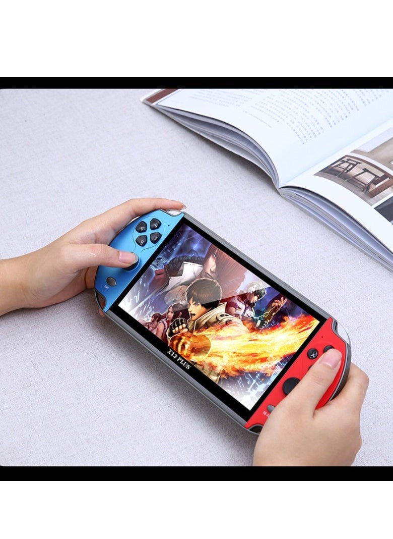 M MIAOYAN - X12 Plus 7-inch HD screen handheld portable MP5, 10,000+ free games, dual joystick nostalgic arcade game console 16GB ROM, supports GBC/GBA/NES/MD/SMC/SFC games children’s gift - Image 1