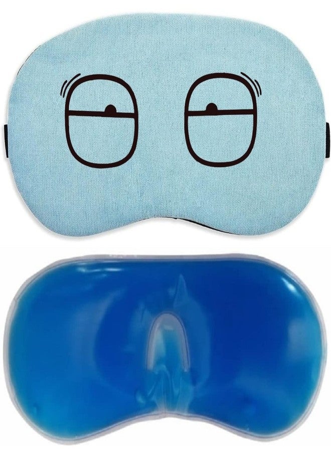 Neev Eye Mask For Sleeping Men Women With Cooling Gel For Night Deep Sleep, Dark Circles, Puffy Eye's, Dry Eyes (Blue) - Image 1
