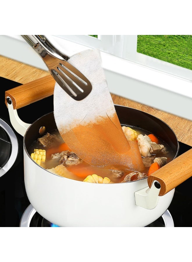 Cooking Oil Absorbing Paper, Food Oil Absorbing Sheets for Cooking, Food Blotting Paper Used for Soup and Fried Foods to Absorb and Remove Fat Fat, 20 Sheets - Image 2