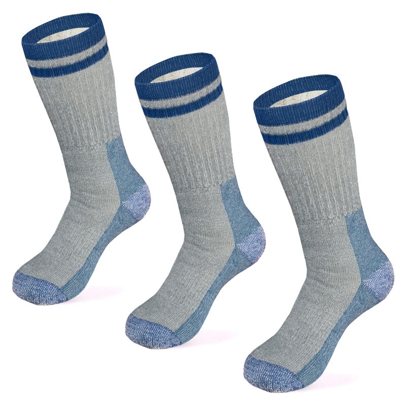 MERIWOOL Merino Wool Hiking Socks for Men and Women â€“ 3 Pairs Midweight Cushioned â€“ Warm n Breathable (Large, Cloud) - Image 1