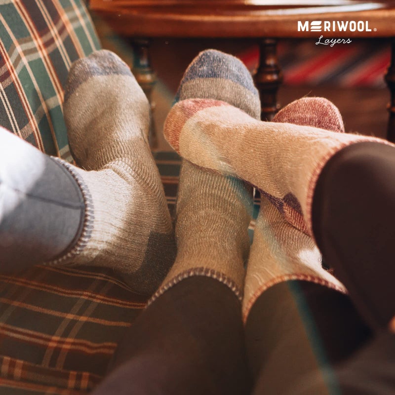 MERIWOOL Merino Wool Hiking Socks for Men and Women â€“ 3 Pairs Midweight Cushioned â€“ Warm n Breathable (Large, Cloud) - Image 5