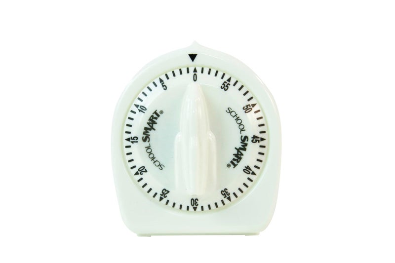 School Smart Large Minute Timer 1 60 min 338 in H X 3 in White 084084