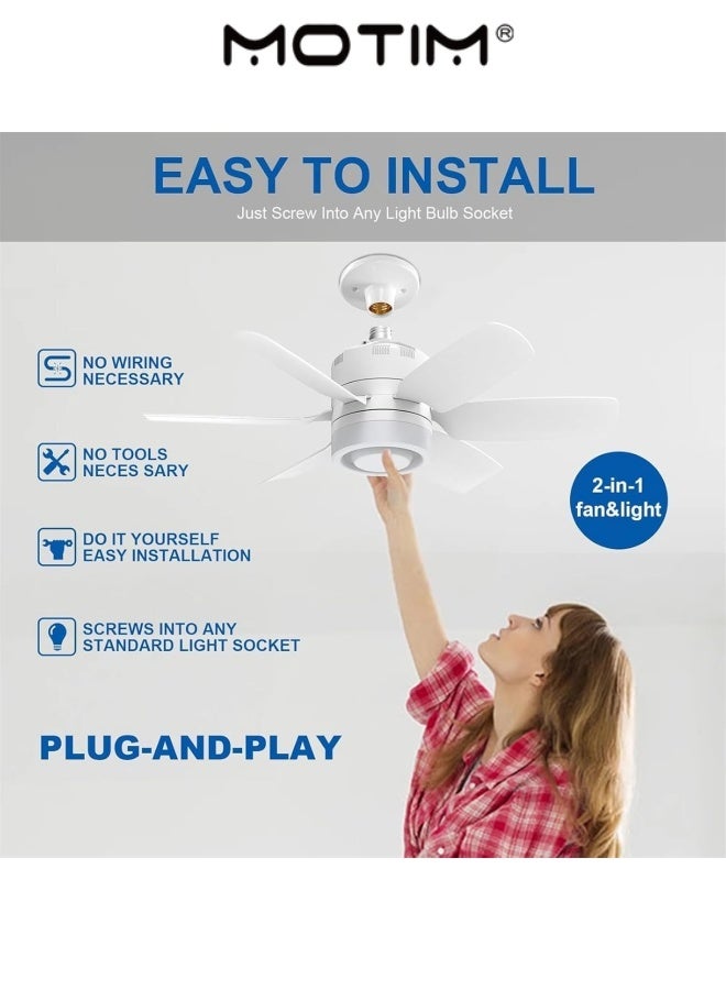 موتيم مروحة سقف مقبس مع أضواء وألوان بعيدة 3 2800K-6500K مروحة سقف صغيرة لغرفة نوم مرحاض المطبخ مروحة السقف الحديثة مع التحكم عن بعد - Image 3