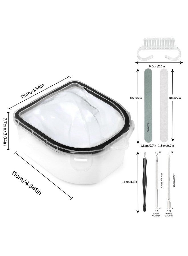 Yokilly Nail Soaking Bowl 2 Pcs Soak Off Gel Polish Remover Manicure Bowl Acetone Nail Soak Off Bowl For Acrylic Nails Dip Powder Remover Kit With Cuticle Peeler And Cuticle Pusher (Black8Pcs Set) - Image 4