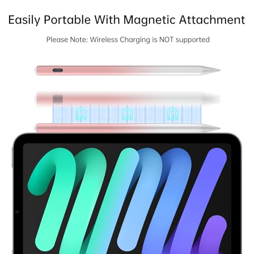 iafer Pencil for iPad mini A17 Pro 7/6/5, Fast Charge Palm Rejection Tilt Sensitivity 20H Battery Life Stylus Pen for iPad mini 5-7th, iPad 6th-11th A16, Air 3rd-7th M2 M3, Pro 13"/12.9"/11" M4 - Image 4