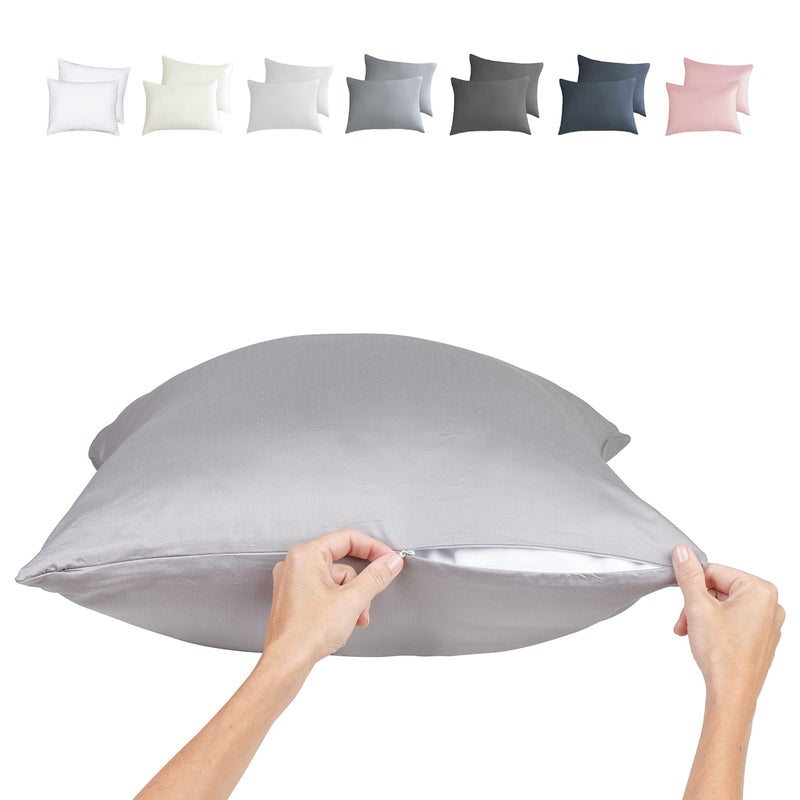JOMO Cooling Pillow Cases Standard - 100% Viscose Bamboo Pillowcase 2-Pack Zippered  Soft Pillow Cases Cool Viscose Bamboo Pillow Cases for Hot Sleepers - Image 5