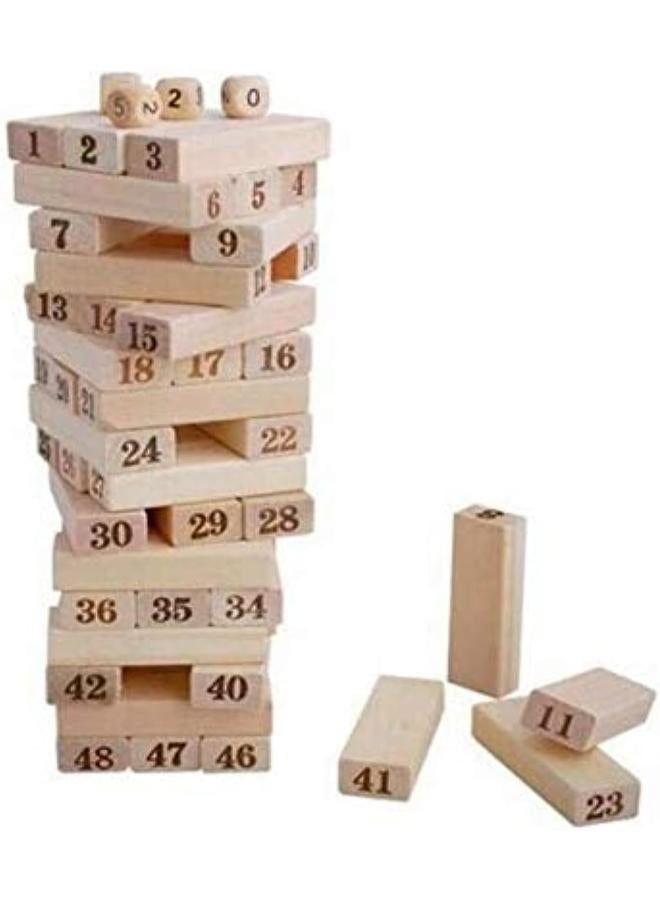 1 Set 48Pcs large digital layers Stacked high building blocks This leisure wooden toys