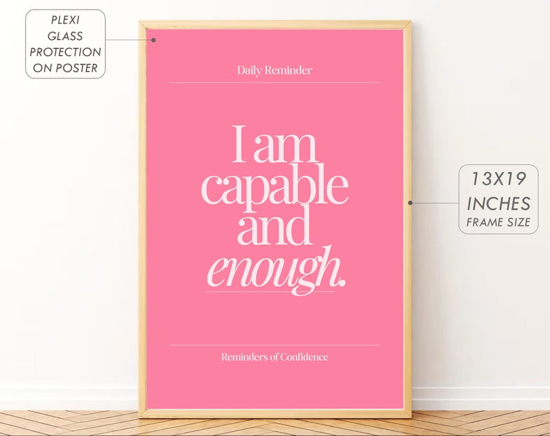 Gamya Daily Affirmations Big Aesthetic Framed Motivational Posters For Living Room, Bedroom Office Wall Decor/Girls Room Decor (14x18 Inches) Set of 3 (Affirmation 3) - Image 3