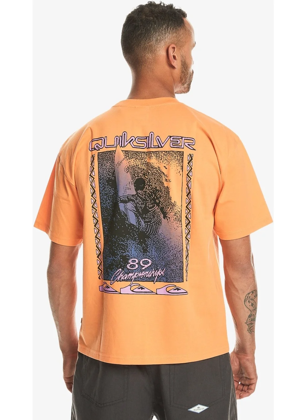 كويك سيلفر Back Flash Ss Tangerine Men's T-Shirt EQYZT07605-25178