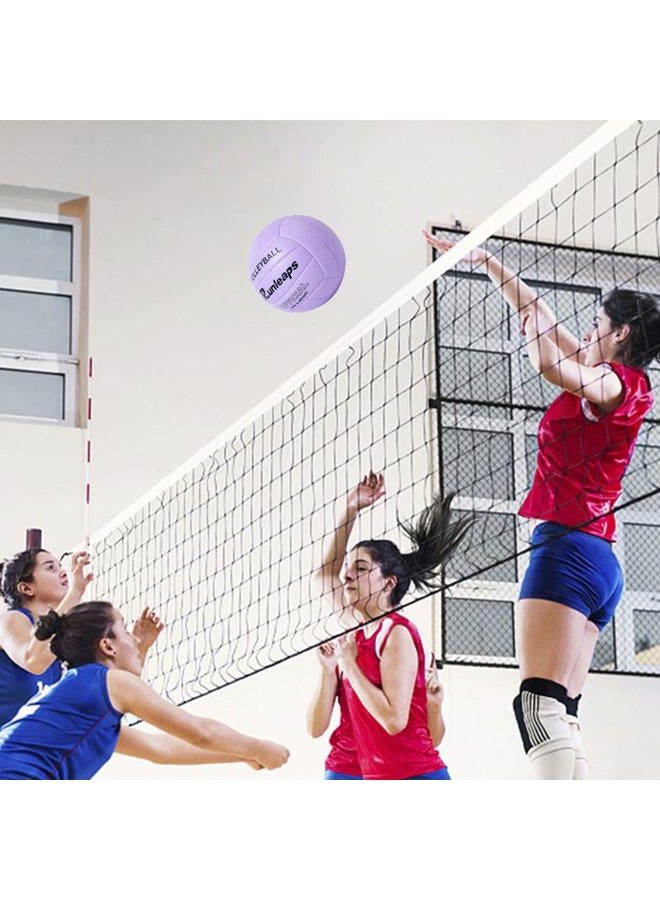 Runleaps Volleyball, Waterproof Indoor Outdoor Volleyball for Beach Game Gym Training, Official Size 5 (Purple) - Image 5