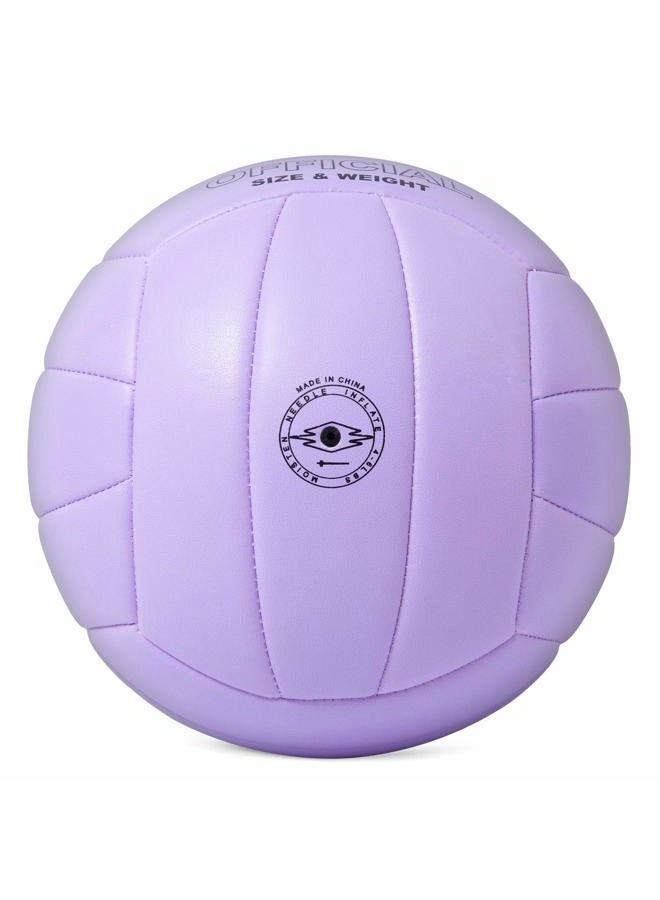 Runleaps Volleyball, Waterproof Indoor Outdoor Volleyball for Beach Game Gym Training, Official Size 5 (Purple) - Image 3