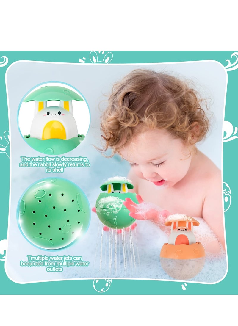 SYOSI - SYOSI Bunny Baby Bath Toys Bathing Swimming Sprinkler Toy, Kids Bathroom Water Play Bath Soak Baby Water Play Ball Shower Boys & Girls (2 PCS) - Image 1
