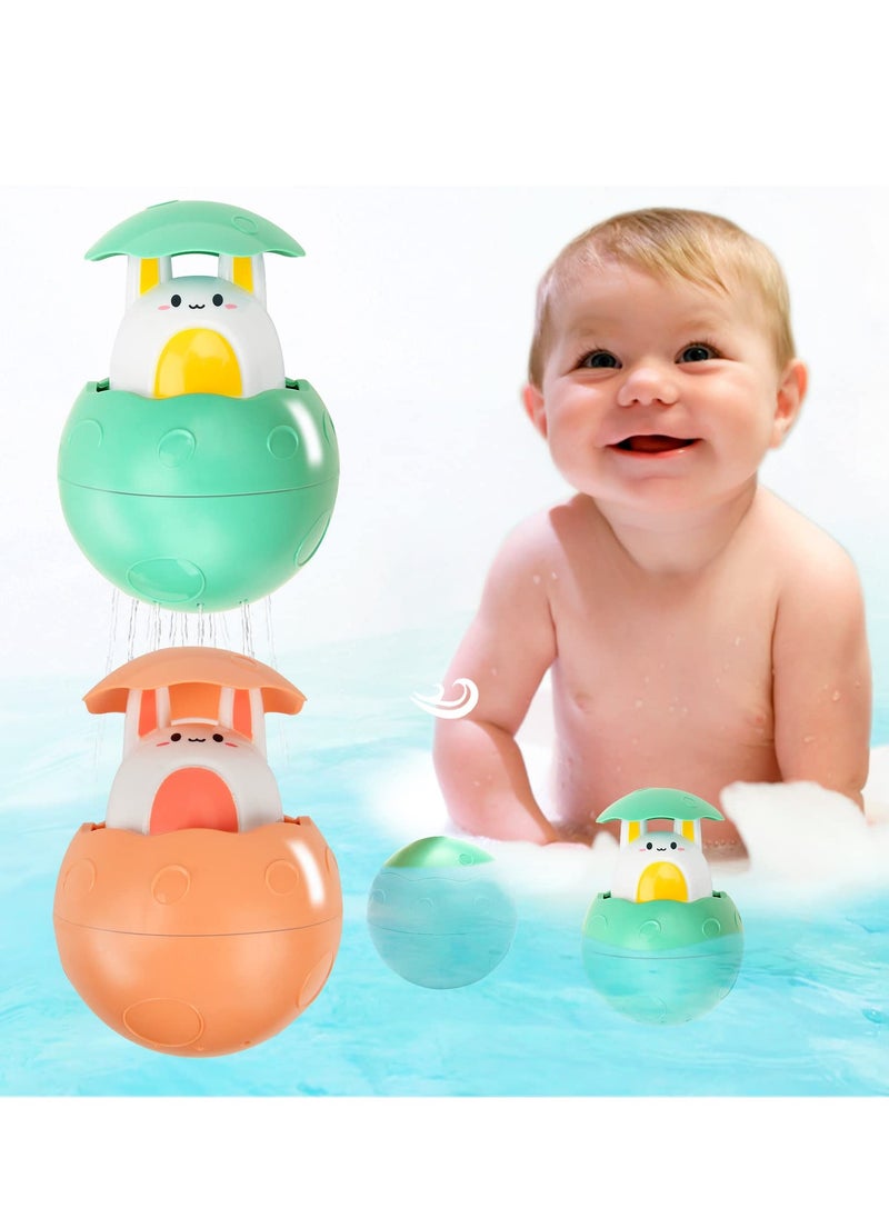 SYOSI - SYOSI Bunny Baby Bath Toys Bathing Swimming Sprinkler Toy, Kids Bathroom Water Play Bath Soak Baby Water Play Ball Shower Boys & Girls (2 PCS) - Image 1