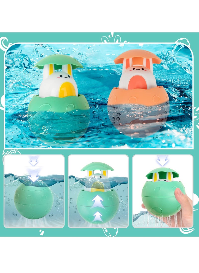 SYOSI - SYOSI Bunny Baby Bath Toys Bathing Swimming Sprinkler Toy, Kids Bathroom Water Play Bath Soak Baby Water Play Ball Shower Boys & Girls (2 PCS) - Image 1