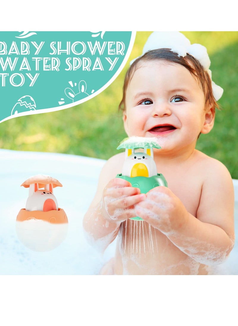 SYOSI - SYOSI Bunny Baby Bath Toys Bathing Swimming Sprinkler Toy, Kids Bathroom Water Play Bath Soak Baby Water Play Ball Shower Boys & Girls (2 PCS) - Image 1