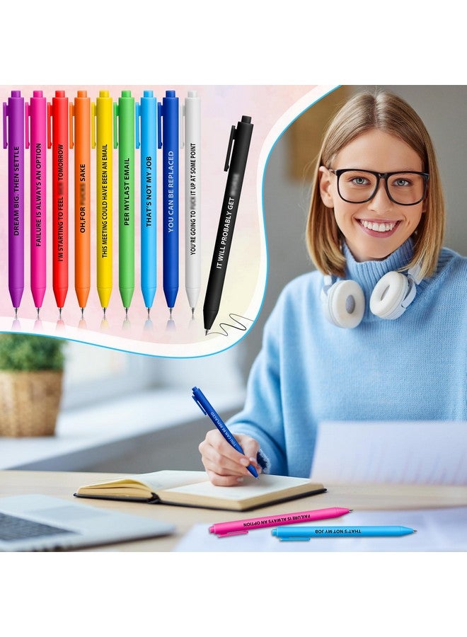 Epakh 50 Pcs Ballpoint Pens Funny Pens Colorful Pens Complaining Quotes Pen Funny Gag Gift, Inspirational Negative Black Ink Pens for Office(Complaining,Classic Color) - Image 5