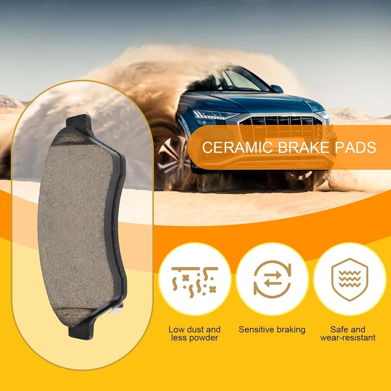 HYFTJYZ Ceramic Front Brake Pads Set for Chevrolet, Buick, and Cadillac Models - Image 2
