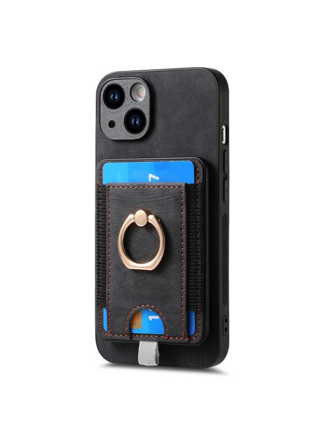 S-TOP Case For iPhone 15 Retro Splitable Magnetic Card Bag Leather Phone Case - Image 2