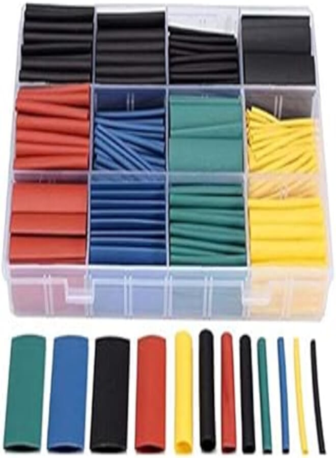 OR Heat Shrink Tubing Insulation Shrinkable Tube Assortment Electronic Polyolefin Ratio 2:1 Wrap Wire Cable Sleeve Kit 530pcs/set
