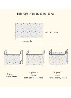 GOLDEN MILLION Bunkbed Privacy Curtains Cloth for Students Dormitory and Bed Space Office Workers 150x200cm  - Image 3