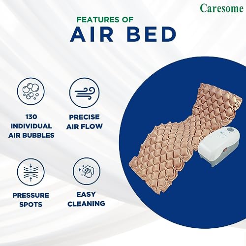 Caresome Air Mattress Therapy for Bed Sores Anti-Decubitus|Bubble Mattress| Anti-Bedsore Air Mattress with Compressor Inflatable Air Bed (Cream) - Image 2
