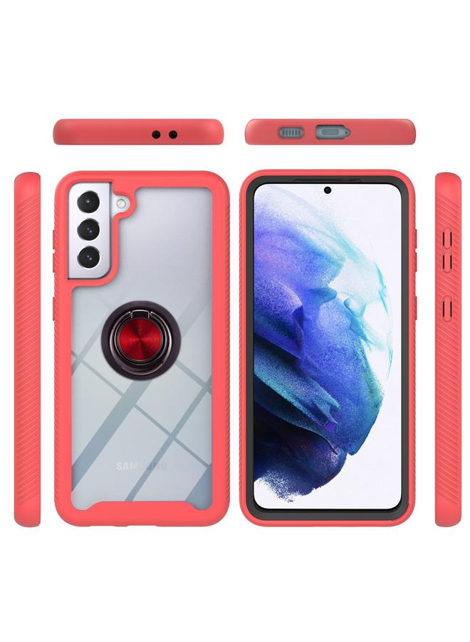 S-TOP Case For Samsung Galaxy S21+ 5G Starry Sky Solid Color Series Shockproof PC + TPU Protective Case with Ring Holder & Magnetic Function - Image 2