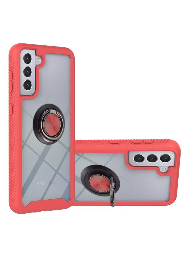 S-TOP Case For Samsung Galaxy S21+ 5G Starry Sky Solid Color Series Shockproof PC + TPU Protective Case with Ring Holder & Magnetic Function - Image 1