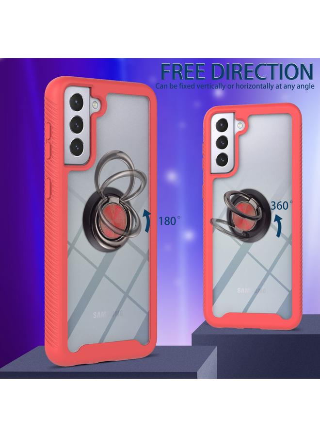 S-TOP Case For Samsung Galaxy S21+ 5G Starry Sky Solid Color Series Shockproof PC + TPU Protective Case with Ring Holder & Magnetic Function - Image 4