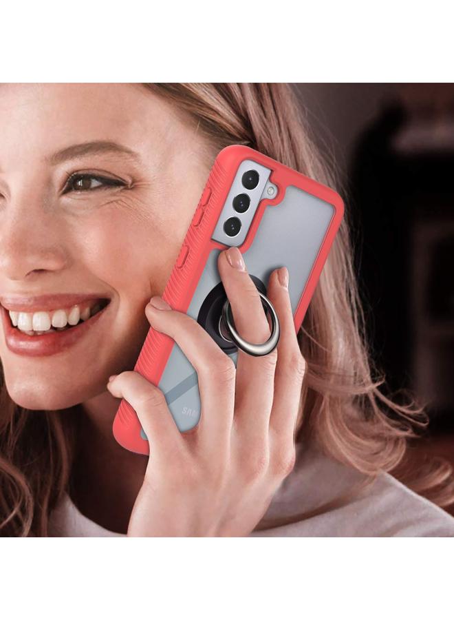 S-TOP Case For Samsung Galaxy S21+ 5G Starry Sky Solid Color Series Shockproof PC + TPU Protective Case with Ring Holder & Magnetic Function - Image 5