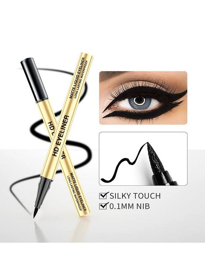 adbeni Hd Black Eyeliner 1.5Gm | Smudge-Proof Lines | Professional Quality Liquid Eyeliner Pen With Intense Pigmentation | Water-Resistant, Long-Lasting Formula, Matte Finish - Image 3