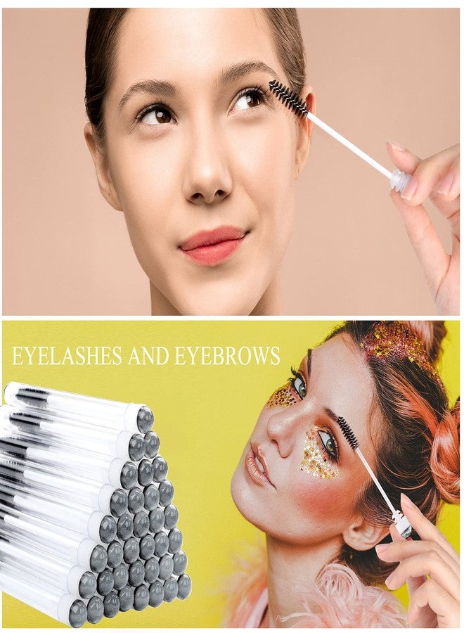 Dming 20 Pieces Disposable Mascara Brushes Eyelash Brush Lash Wand Diamond Mascara Wands with Tube Makeup Tool Lash Spoolies Sanitary Brushes Lash Extension Supplies (tube sky black 20) - Image 5