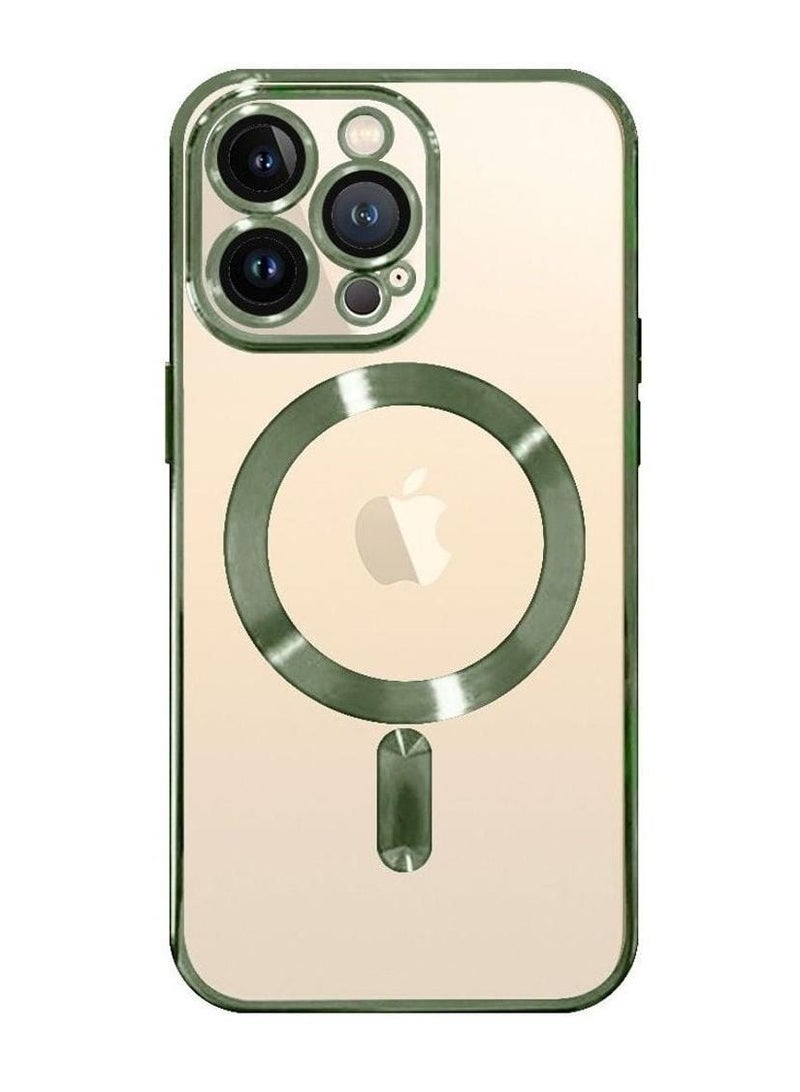 DUSALA 2Pack for iPhone 14 Pro Magsafe Case and Screen Protector Clear Electroplating Frame Wireless Charging Cover with Tempered Glass - Image 2