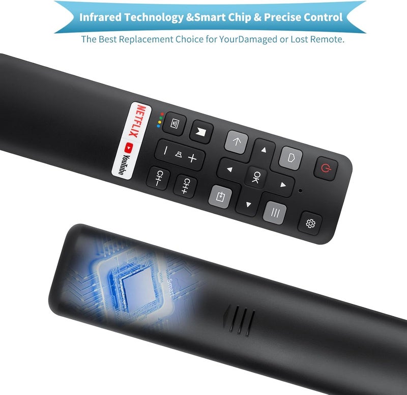 LOUTOC Replacement Remote Control Only for All TCL TV, Compatible for All TCL Android 4K UHD Smart TV(Without Voice Command) - Image 4