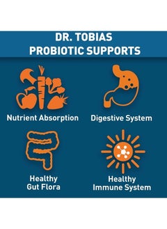 Dr. Tobias Probiotics 30 Billion, 10 Strains, 30 Billion CFU's, Targeted Release Probiotics for Digestive Health, Shelf-Stable Probiotics for Women & Men, Non-GMO, 30 Capsules, 30 Servings  - Image 3
