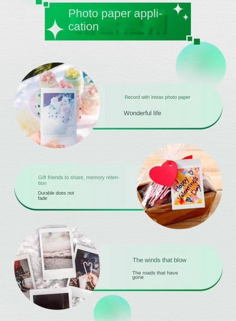Fujifilm Instax Mini Instant Film – 20 Sheets White Photo Paper - Image 3
