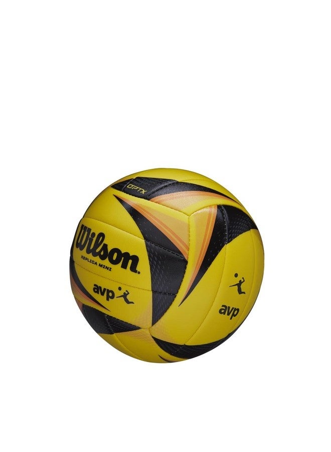 Wilson AVP OPTX Replica Mini Volleyball - Mini Size for 9 to 13 years old - Yellow/ Black/ Orange - Image 3